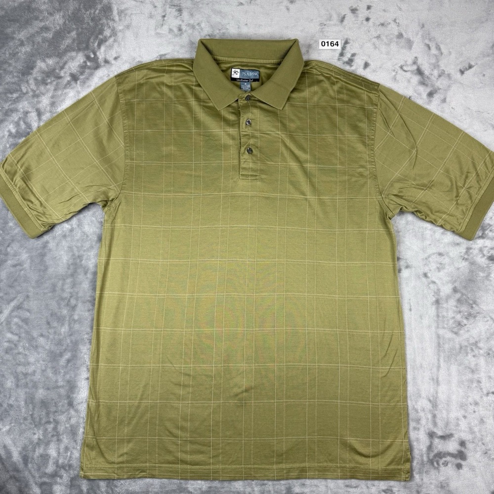 Jos. A. Bank Men's Leadbetter Green Golf Short Sleeve Polo Shirt Size Medium
